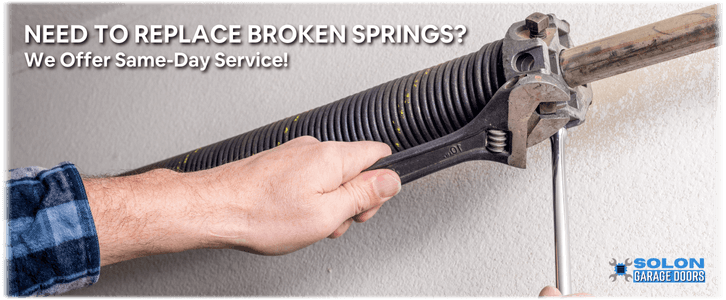 Broken Garage Door Spring Solon OH
